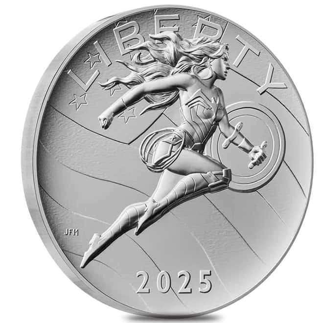 2025 US Mint 2.5 oz DC Comics Wonder Woman Silver Medal .999 Fine