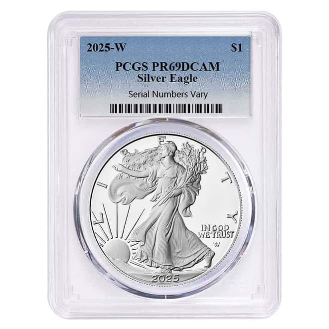 2025-W 1 oz Proof Silver American Eagle PCGS PF 69 DC