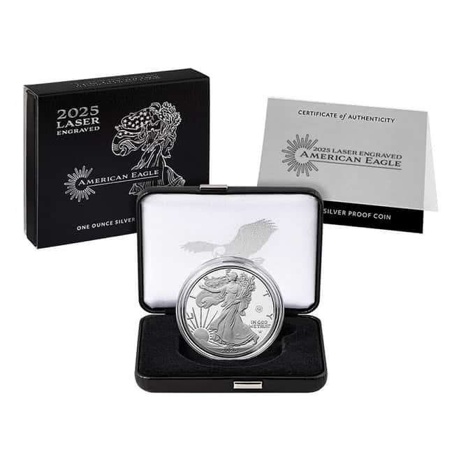 2025-W Laser Engraved Privy 1 oz Proof Silver American Eagle (w/Box & COA)