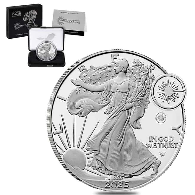 2025-W Laser Engraved Privy 1 oz Proof Silver American Eagle (w/Box & COA)