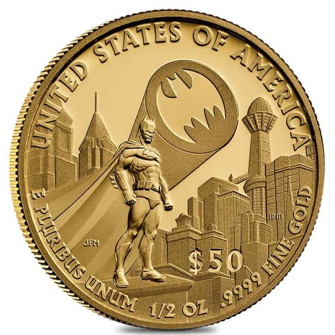 2025-W US Mint 1/2 oz DC Comics Batman Proof Gold Coin (w/Box & COA)