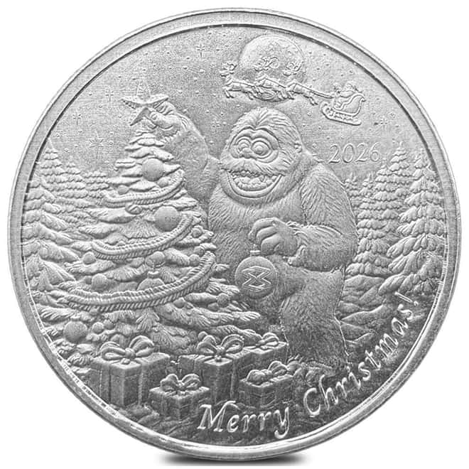 Tube of 20 - 2026 1 oz Elemetal Christmas Silver Round .999 Fine
