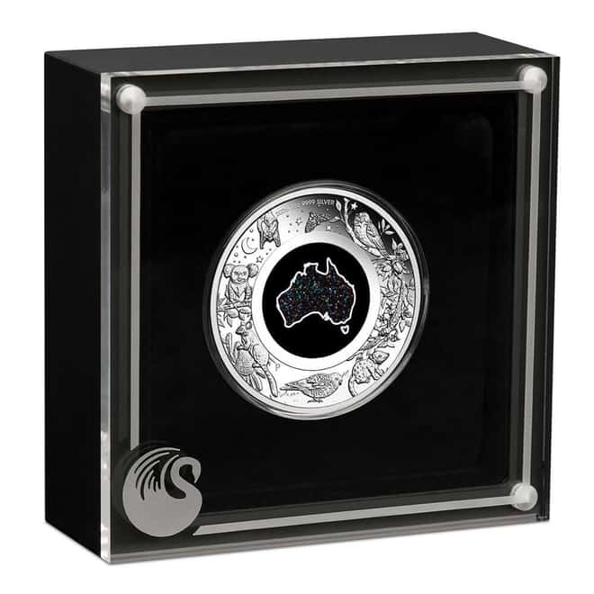 2026 1 oz Proof Silver Great Southern Land Nocturnal Matrix Opal Coin Perth Mint