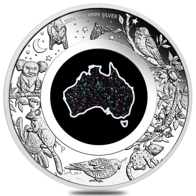 2026 1 oz Proof Silver Great Southern Land Nocturnal Matrix Opal Coin Perth Mint