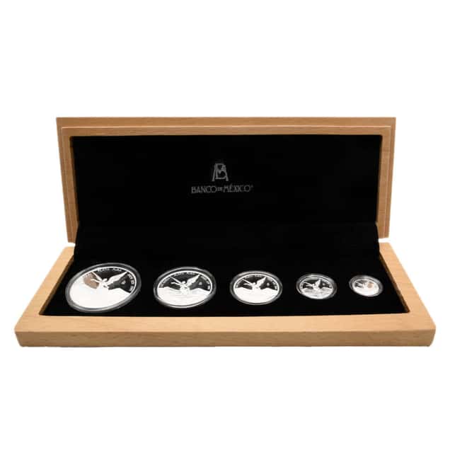2026 1.9 oz Proof Mexican Silver Libertad 5-Coin Set (w/Box & COA)