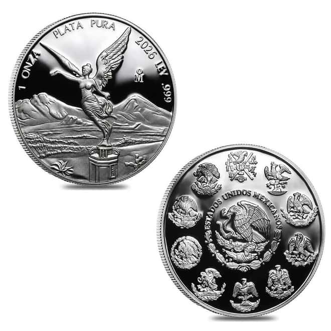 2026 1.9 oz Proof Mexican Silver Libertad 5-Coin Set (w/Box & COA)