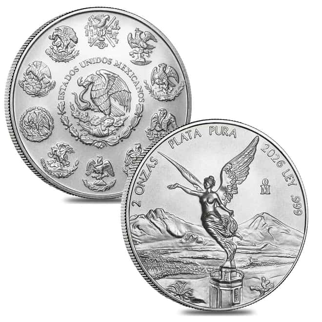 2026 2 oz Mexican Libertad Silver Coin BU