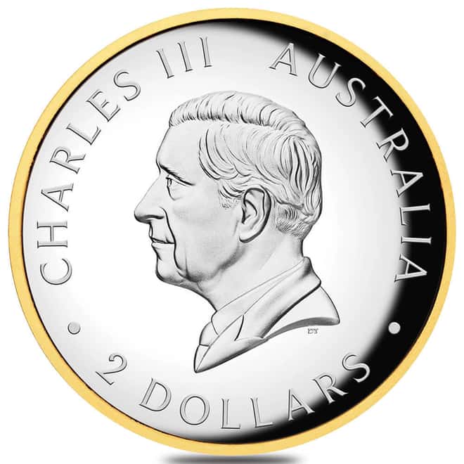 2026 2 oz Proof Silver Australian Kookaburra High Relief Gilded Coin Perth Mint