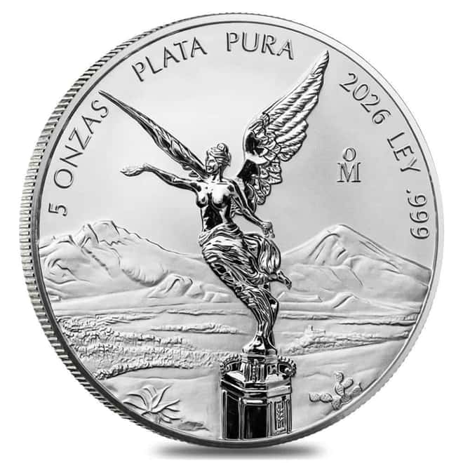 2026 5 oz Mexican Libertad Reverse Proof Silver Coin