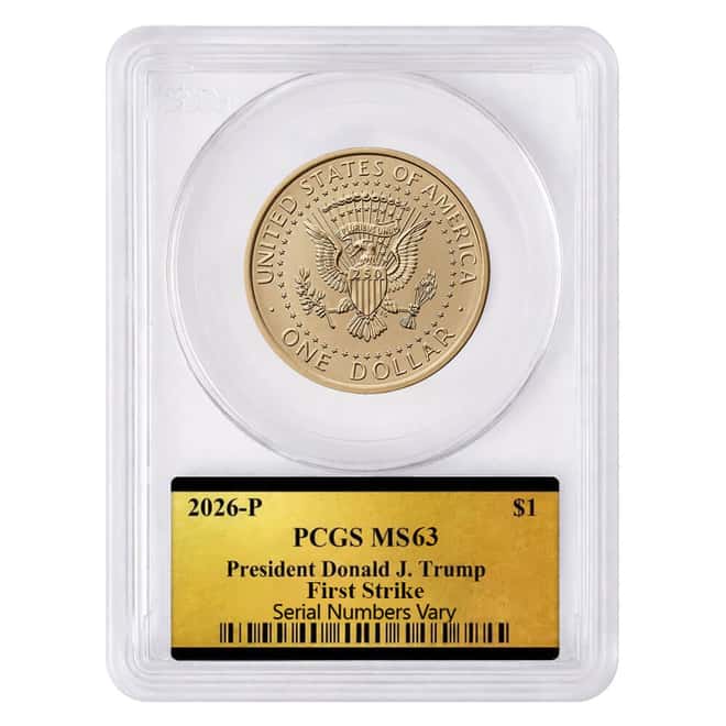 2026 (P) President Donald J. Trump $1 Coin PCGS MS 63 FS Semiquincentennial