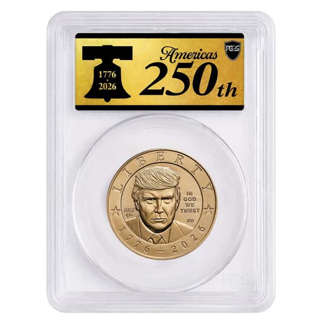 2026 (P) President Donald J. Trump July 4th Privy $1 Coin PCGS MS 66 FDOI Semiquincentennial 