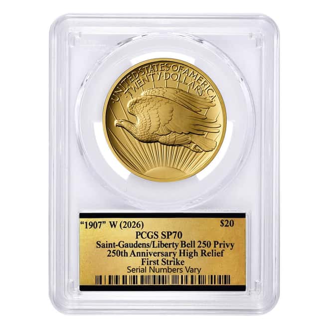 2026 Best of US Mint 1907 Saint-Gaudens High Relief Gold Coin & Silver Medal Set PCGS SP/MS 70 FS