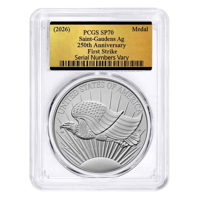 2026 Best of US Mint 1907 Saint-Gaudens High Relief Gold Coin & Silver Medal Set PCGS SP/MS 70 FS