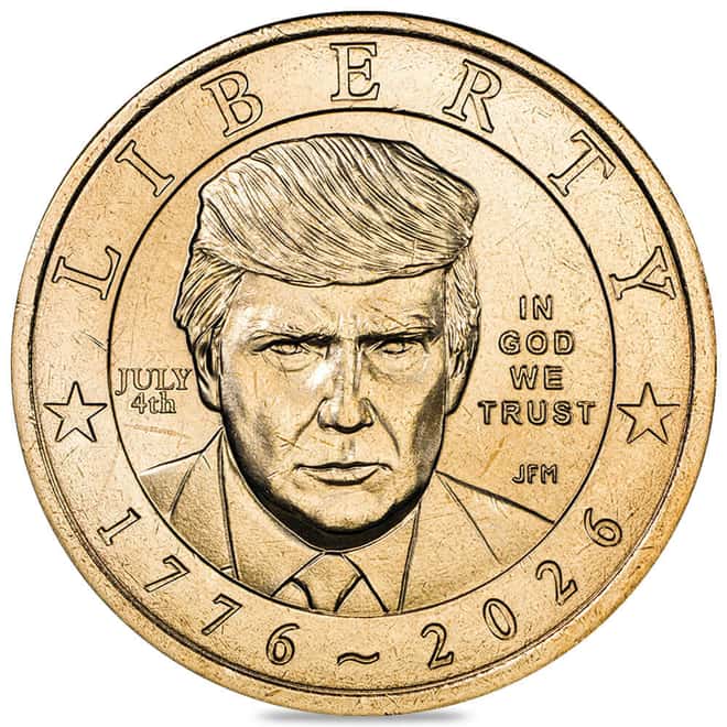 2026-P President Donald J. Trump Semiquincentennial $1 Coin 4th of July Privy