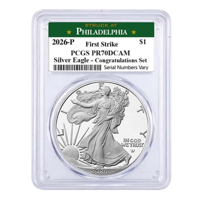 2026-P 1 oz Proof Silver American Eagle Congratulations Set PCGS PF 70 FS Philadelphia