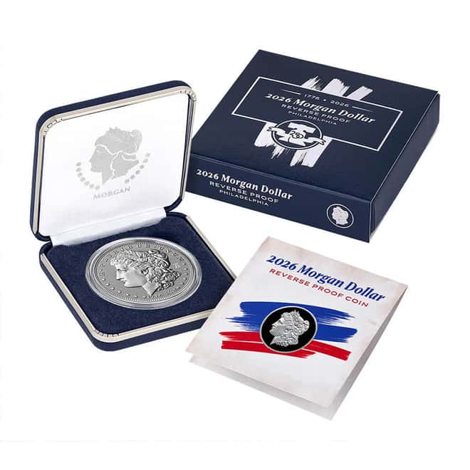 2026-P Morgan Silver Dollar Reverse Proof Coin .999 Fine (w/Box & COA)