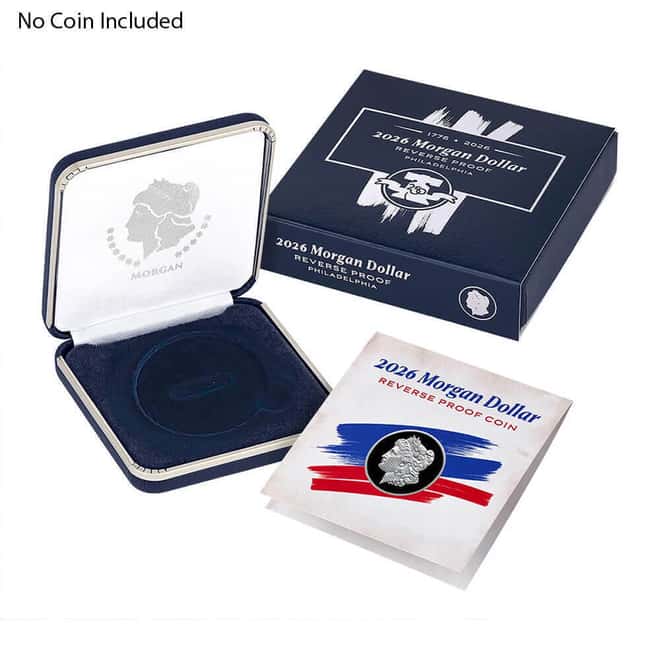 NO COIN - 2026 (W) Morgan Silver Dollar Enhanced Uncirculated Coin .999 Fine (OEM Box & COA)