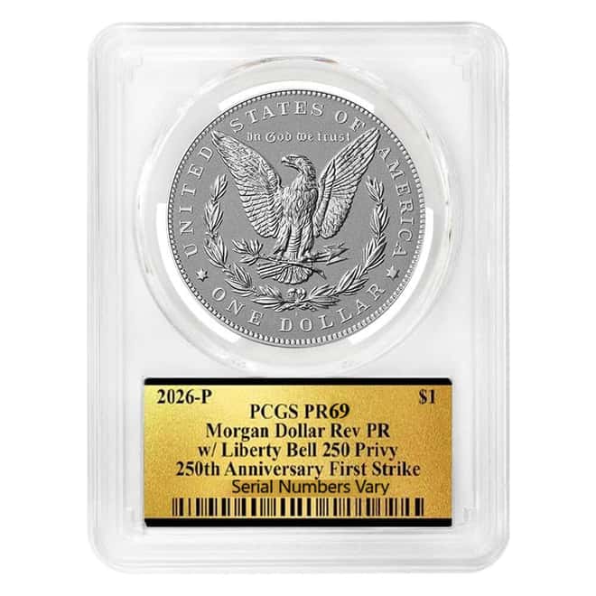 2026-P Morgan and Peace Silver Dollar Reverse Proof 2-Coin Set PCGS PF 69 FS (250th Ann.)