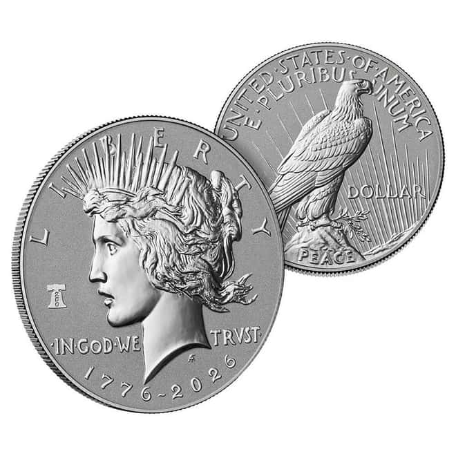 2026-P Peace Silver Dollar Reverse Proof Coin PCGS PF 70 FS (250th Ann.)