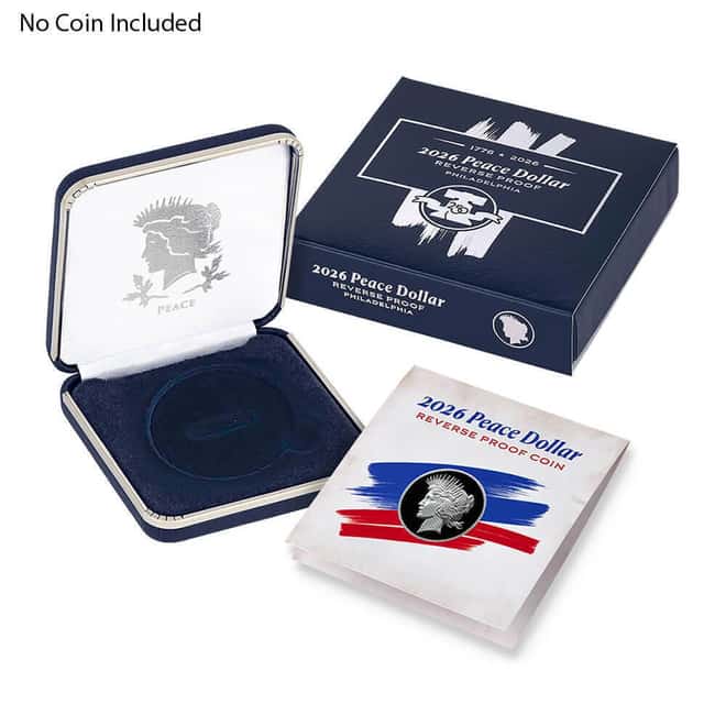 NO COIN - 2026 (W) Peace Silver Dollar Enhanced Uncirculated Coin .999 Fine (OEM Box & COA)