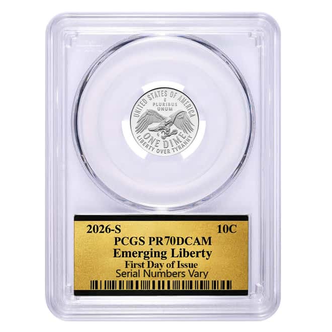 2026-S Semiquincentennial Proof Emerging Liberty Dime 10C PCGS PF 70 FDOI (250th Ann.)