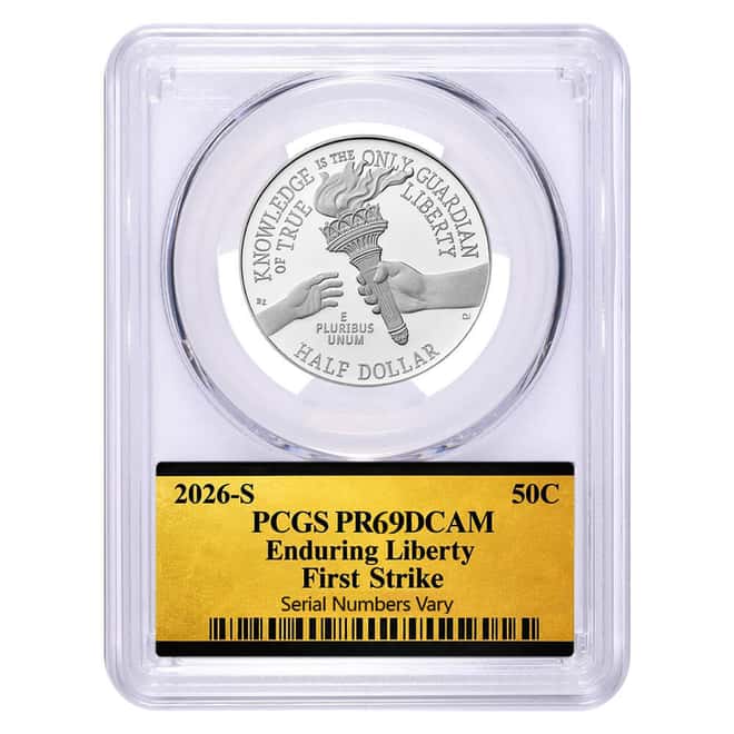 2026-S Semiquincentennial Proof Enduring Liberty Half Dollar 50C PCGS PF 69 FS (250th Ann.)