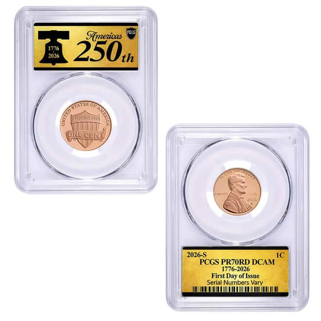 2026-S Semiquincentennial Proof Lincoln Penny 1 Cent PCGS PF 70 FDOI (250th Ann.)
