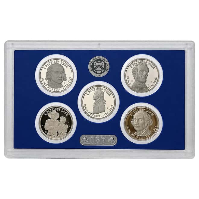 2026-S Semiquincentennial Proof Quarters 5-Coin Set