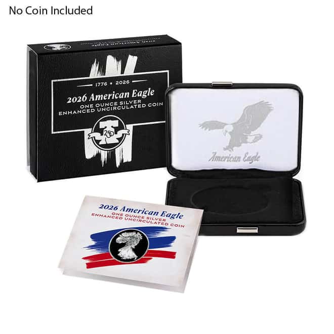 NO COIN - 2026-W 1 oz Enhanced Uncirculated Silver American Eagle Liberty Bell Privy (OEM Box)