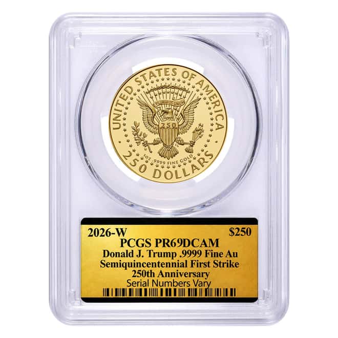 2026-W 1 oz President Donald J. Trump Proof Gold Coin PCGS PF 69 FS Semiquincentennial