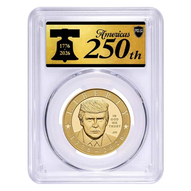 2026-W 1 oz President Donald J. Trump Proof Gold Coin PCGS PF 70 FS Semiquincentennial