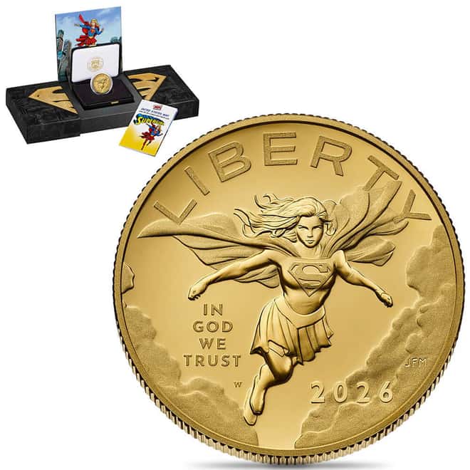2026-W US Mint 1/2 oz DC Comics Supergirl Proof Gold Coin (w/Box & COA)