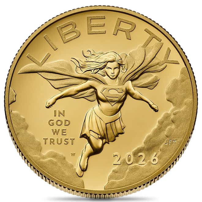 2026-W US Mint 1/2 oz DC Comics Supergirl Proof Gold Coin (w/Box & COA)