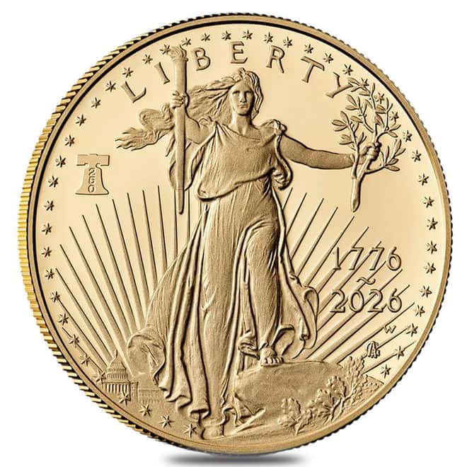 2026-W 1 oz $50 Proof Gold American Eagle 250th Ann Privy (w/Box & COA)