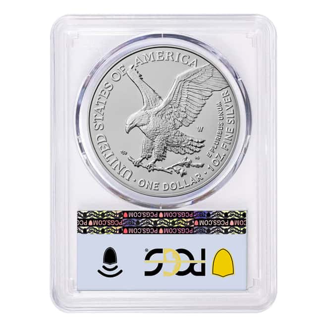 2026-W 1 oz Enhanced Uncirculated Silver American Eagle Liberty Bell Privy PCGS SP 70 FDOI