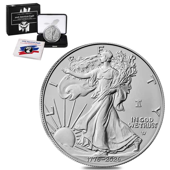 2026-W 1 oz Enhanced Uncirculated Silver American Eagle Liberty Bell Privy (w/Box & COA)