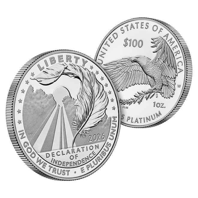2026-W 1 oz Proof Platinum American Eagle Declaration of Independence (w/Box & COA)
