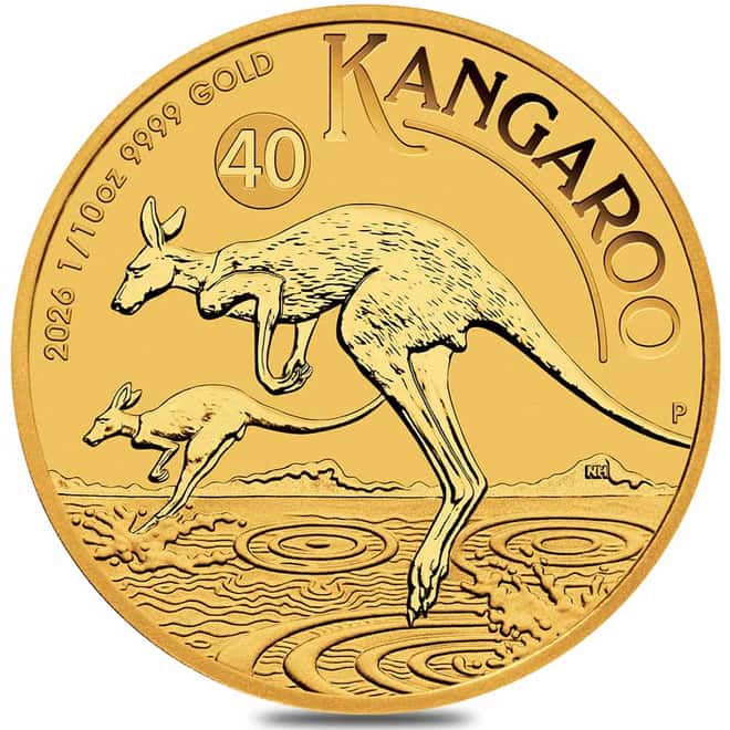 2026 1/10 oz Australian Gold Kangaroo Perth Mint BU