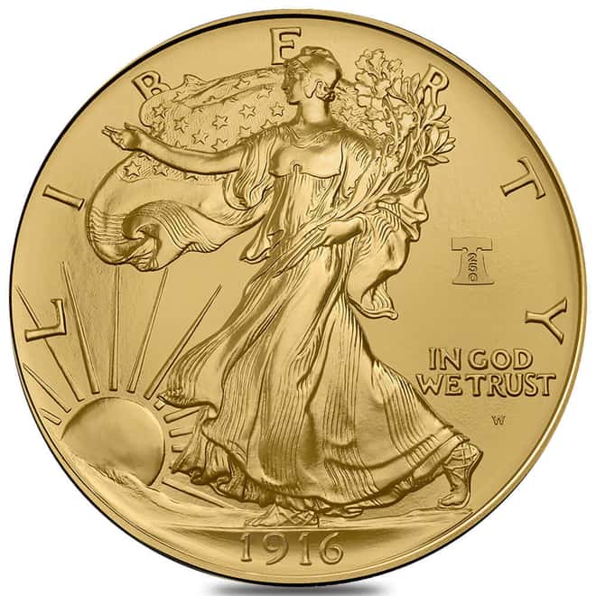 2026 1/2 oz 1916 Walking Liberty Gold Coin 250th Ann. (w/Box & COA)
