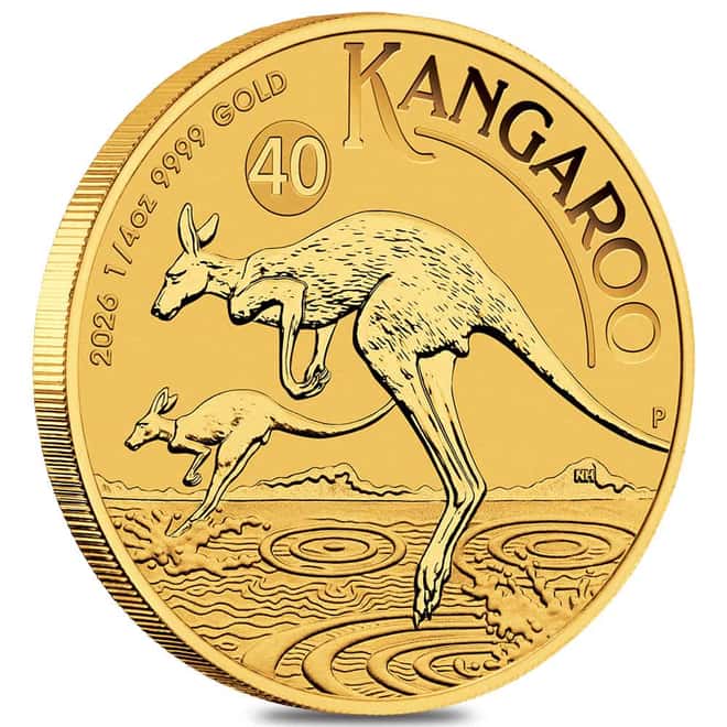 2026 1/4 oz Australian Gold Kangaroo Perth Mint BU