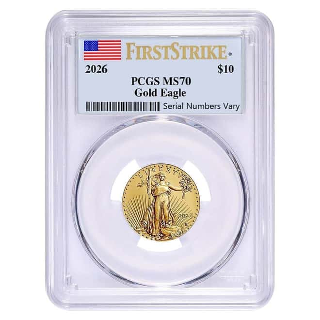 2026 1/4 oz Gold American Eagle PCGS MS 70 FS