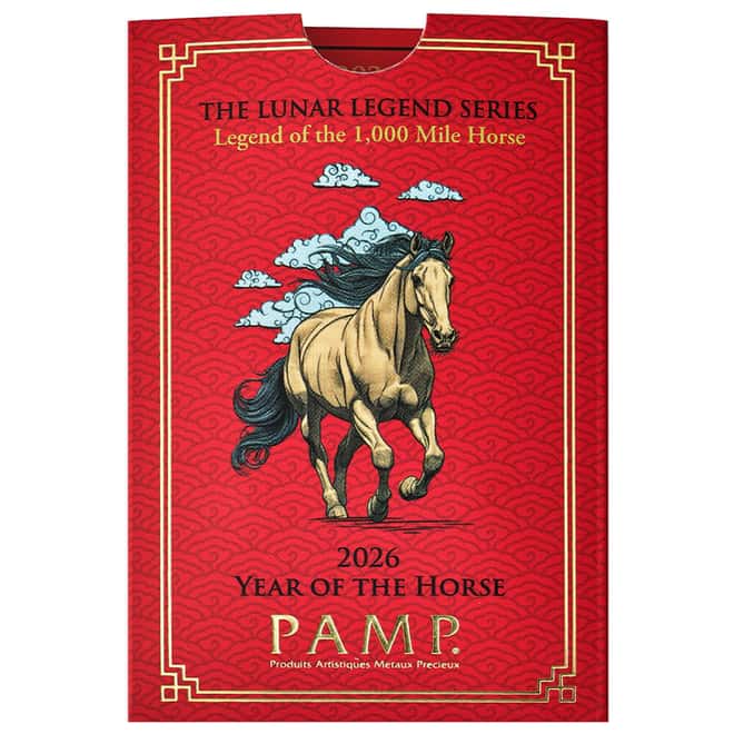 2026 10 Gram PAMP Suisse Lunar Horse Silver Bar (in Assay)