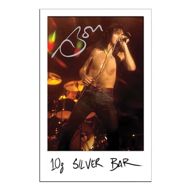 2026 10 Gram Perth Mint Bon Scott 80th Ann. Silver Bar .9999 Fine (in Assay)