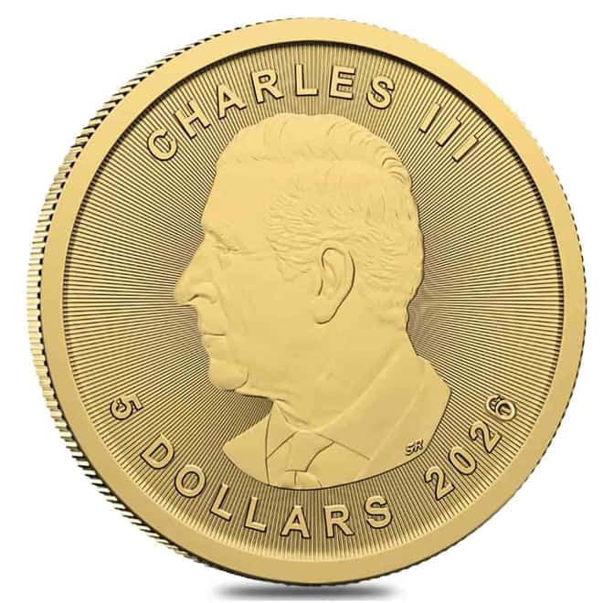2026 1/10 oz Canadian Gold Maple Leaf $5 Coin BU (Sealed)