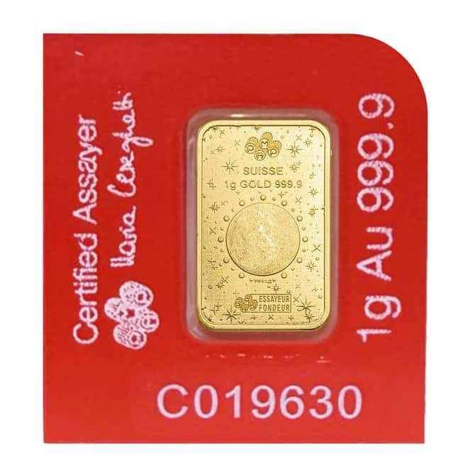2026 1 Gram PAMP Suisse Lunar Horse Gold Bar .9999 Fine (in Assay from Multigram+25)