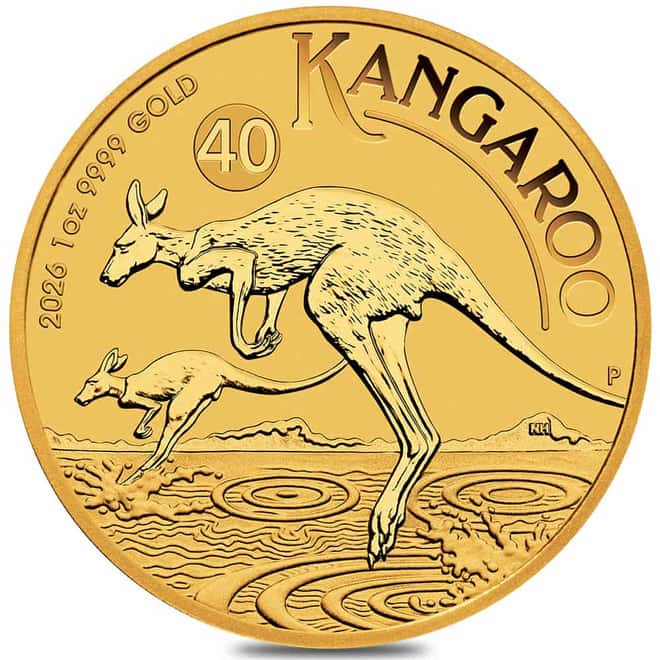 2026 1 oz Australian Gold Kangaroo Perth Mint BU