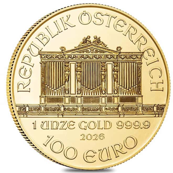 2026 1 oz Austrian Gold Philharmonic Coin BU