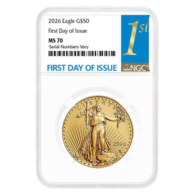 2026 1 oz Gold American Eagle NGC MS 70 FDOI