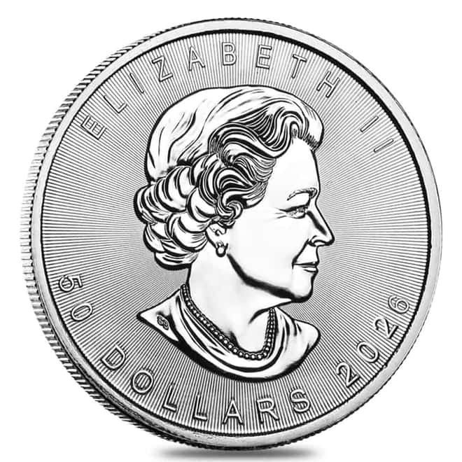 2026 1 oz Palladium Canadian Maple Leaf Coin $50 BU