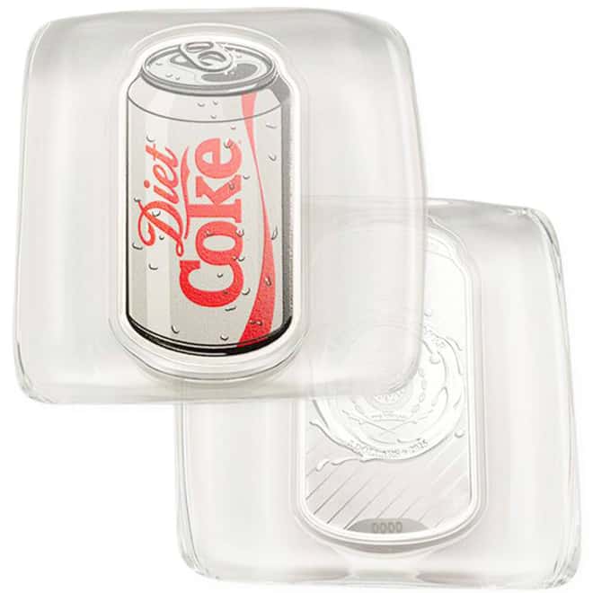 2026 1 oz PAMP Suisse Diet Coke® Shaped Silver Coin .9999 Fine